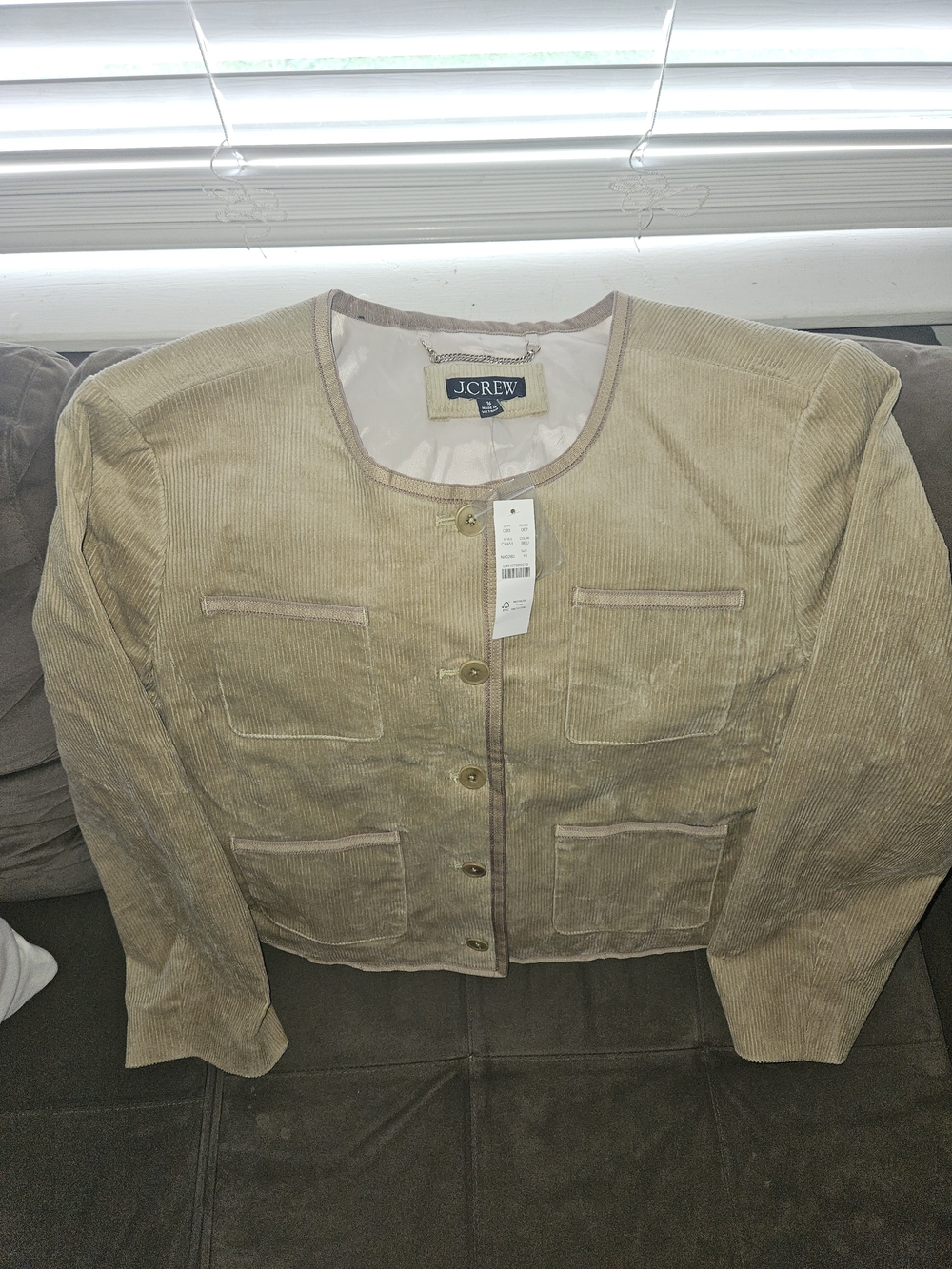 J.Crew Women's Patch Pocket  Corduroy Jacket